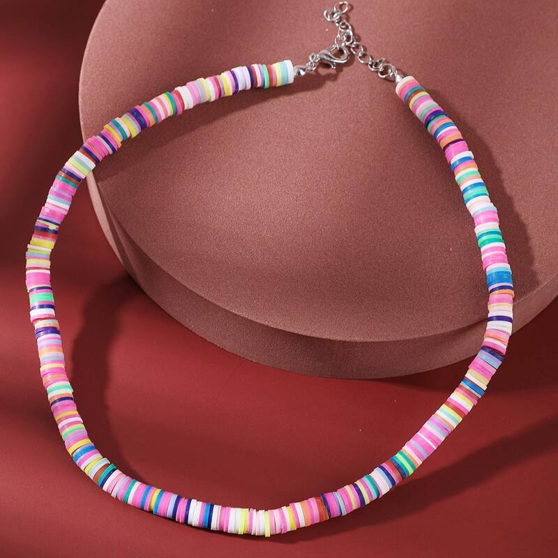 

Colorful Beaded Necklace, Multicolor