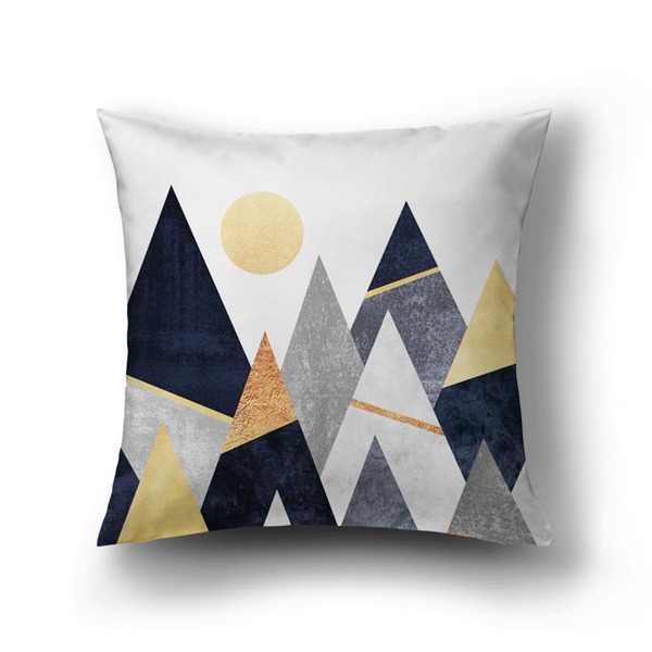 

Abstract Mountain Print Cushion Cover Without Filler, Multicolor