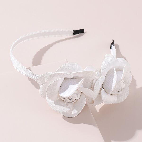 

Girls Rose Decor Hair Hoop, White