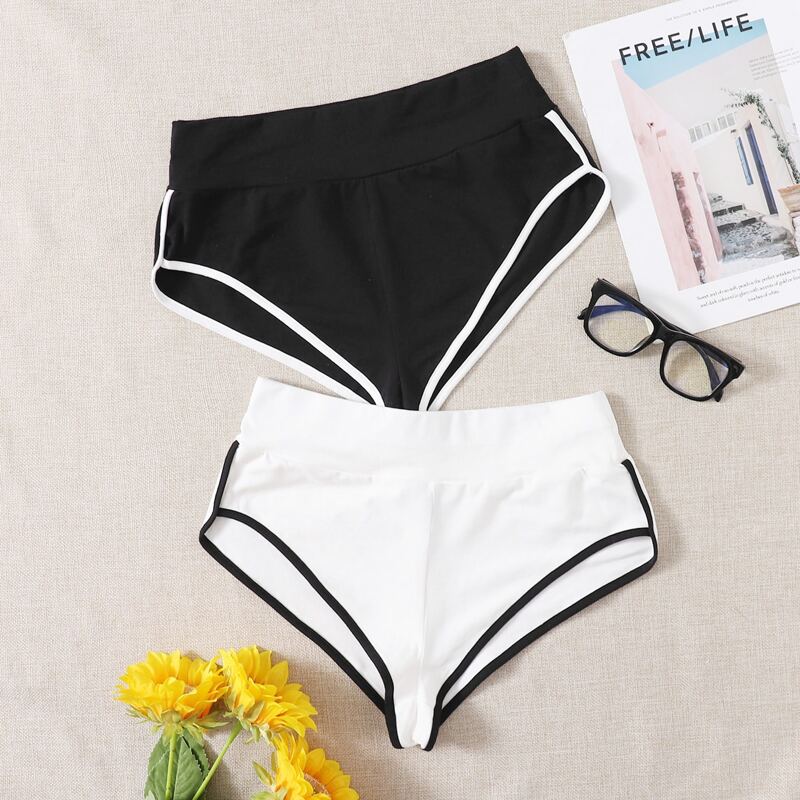 

2 Pack Track Shorts, Black and white