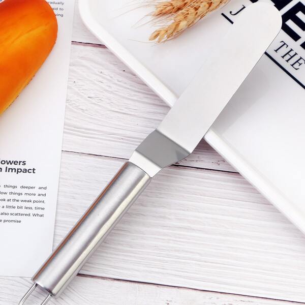 

1pc Stainless Steel Cream Spatula, Silver