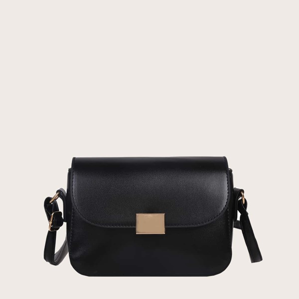 

Flap Chain Crossbody Bag, Black