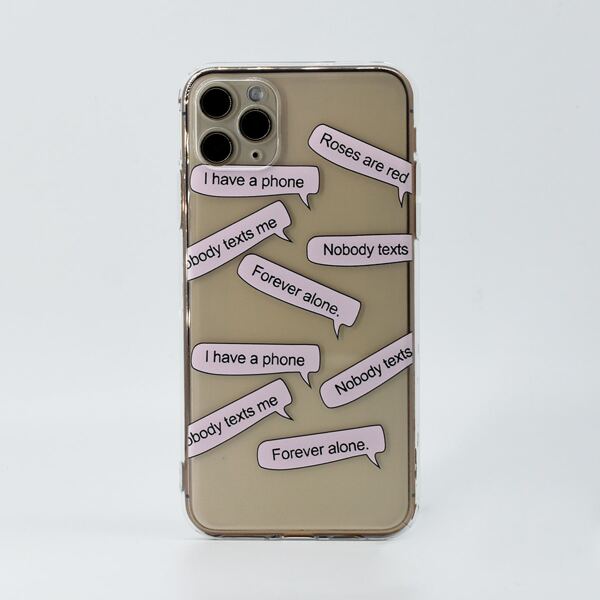 

Slogan Graphic Clear Phone Case