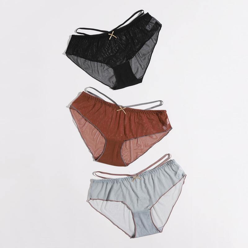 

3pack Sheer Mesh Panty Set, Multicolor