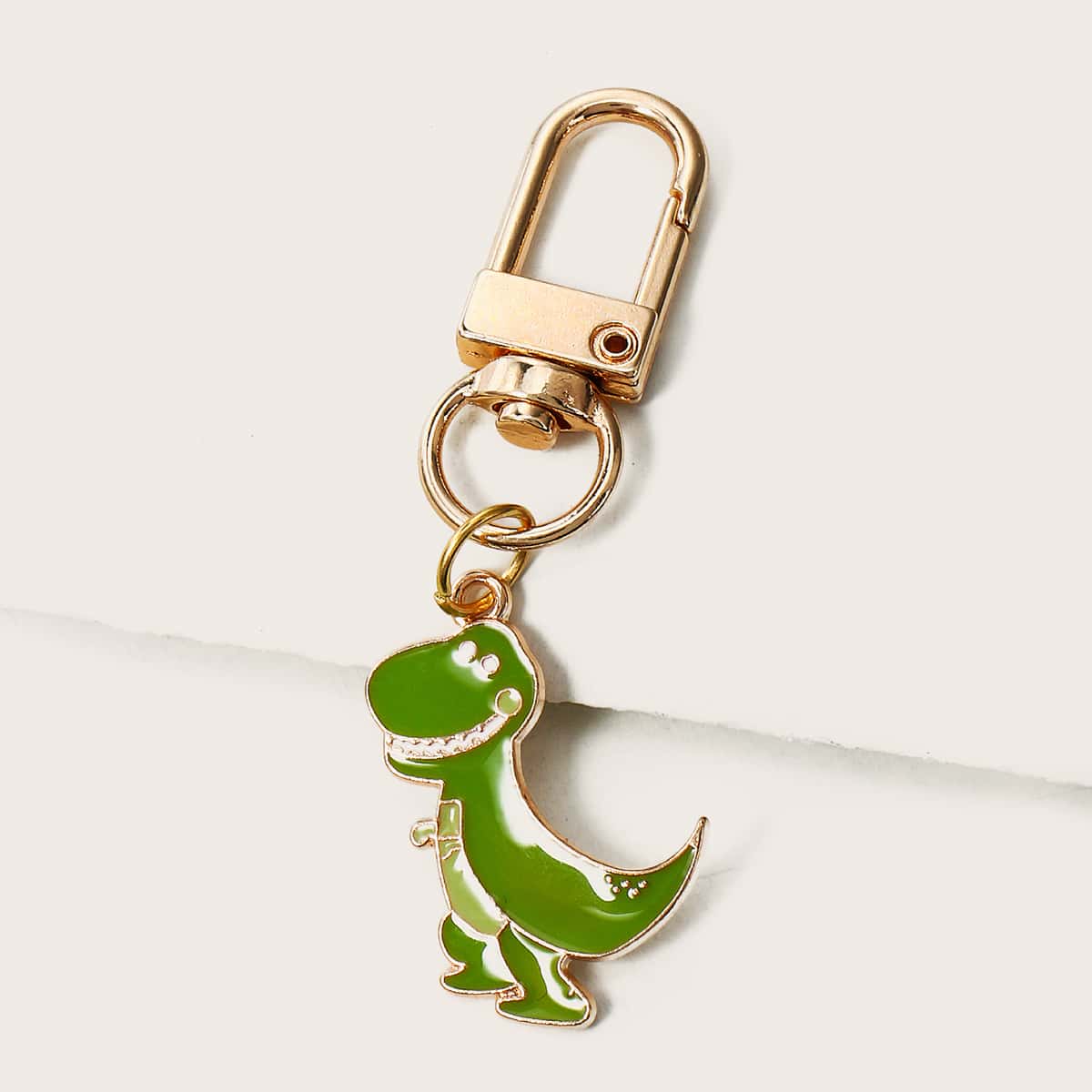 

Cartoon Dinosaur Bag Charm, Green