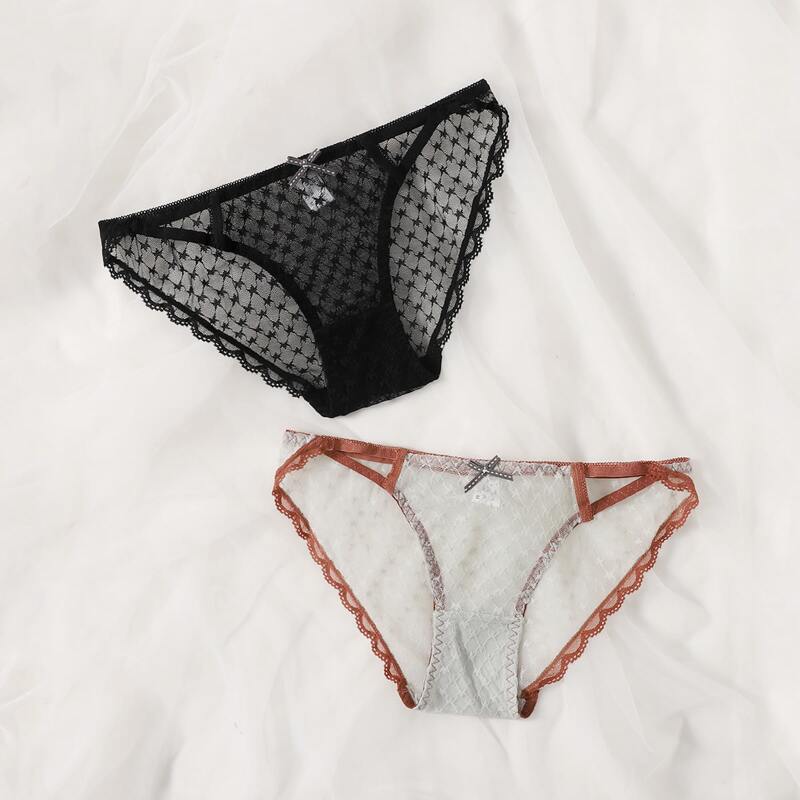 

2pack Sheer Lace Panty Set, Multicolor