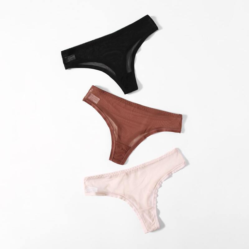 

3pack Sheer Mesh Panty Set, Multicolor