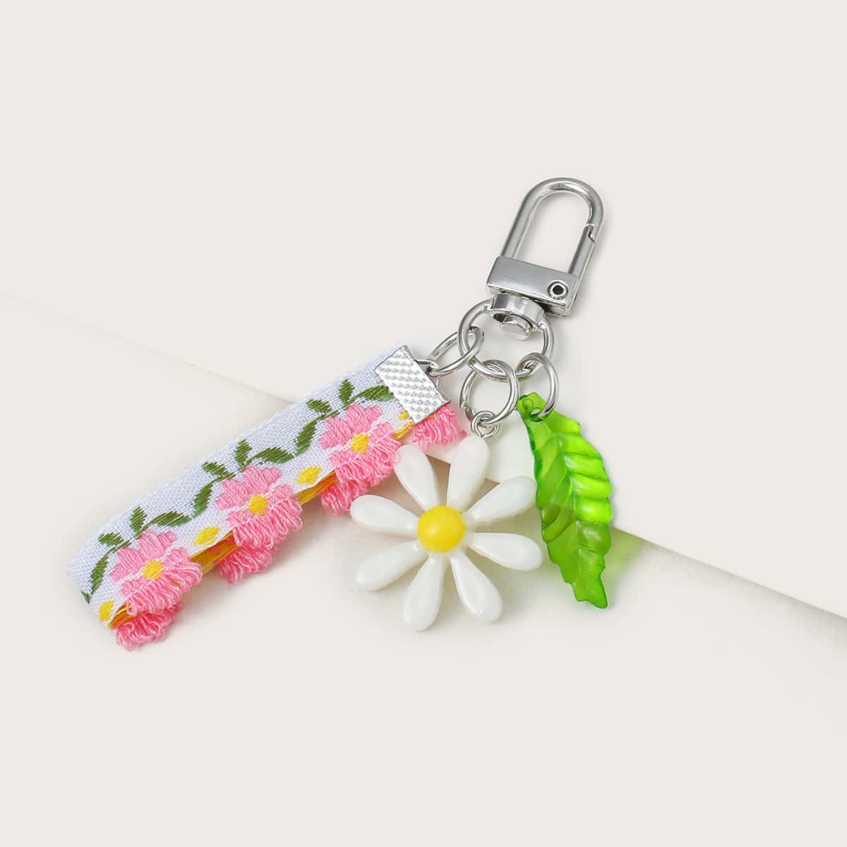 

Floral & Leaf Bag Charm, Multicolor