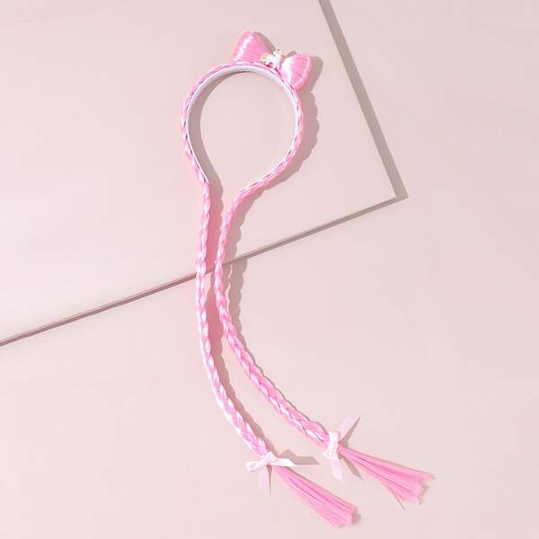 

Girls Braided Wig Hair Hoop, Pink
