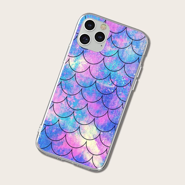 

Fish Scales Phone Case, Blue