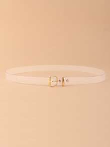 Geo Buckle Clear Belt - Clear - View 2
