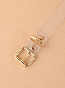 Geo Buckle Clear Belt - Clear - View 3