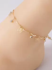 Pulsera de niñas con mariposa - Amarillo Oro - Ver 1