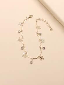 Pulsera de niñas con mariposa - Amarillo Oro - Ver 2