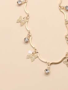 Pulsera de niñas con mariposa - Amarillo Oro - Ver 3