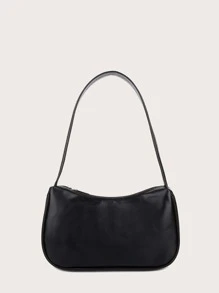 Minimalist Shoulder Bag - Black - View 1