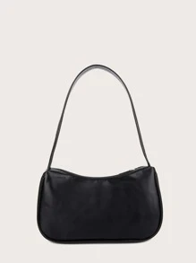 Minimalist Shoulder Bag - Black - View 4