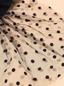 Mũ lưới trang trí tóc kẹp - màu đen - Xem 5