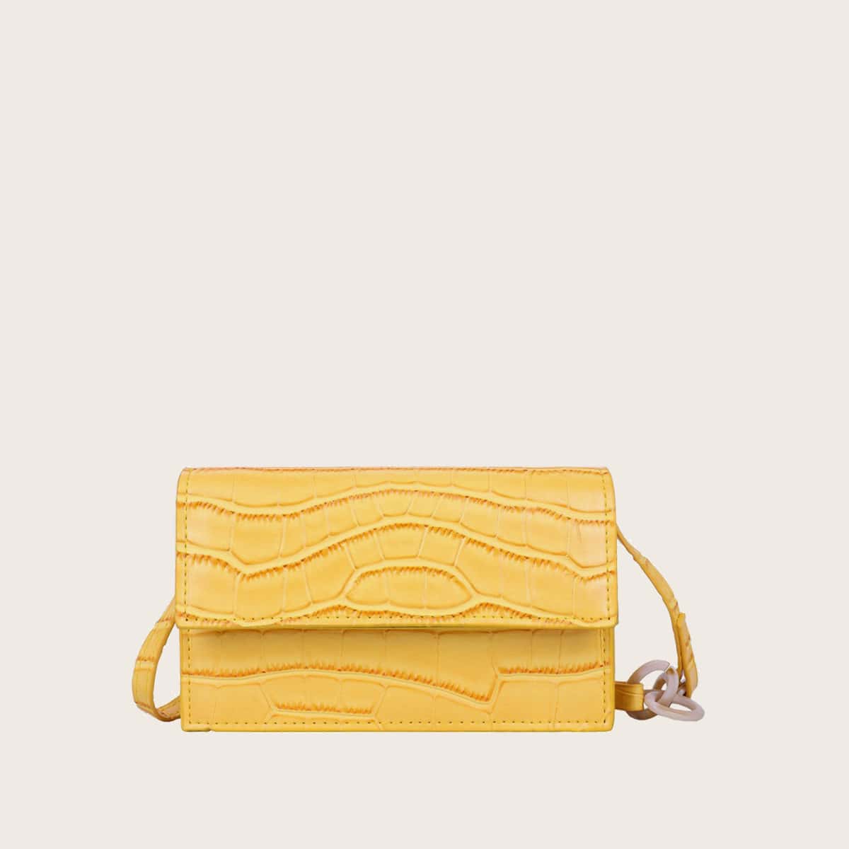 

Croc Embossed Crossbody Bag, Yellow