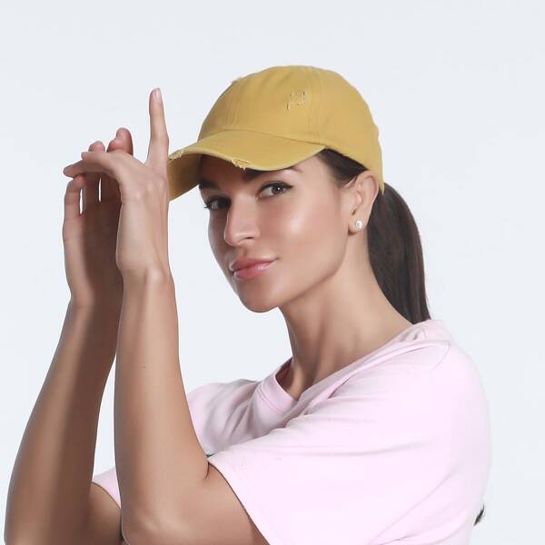 

Criss Cross Detail Baseball Cap, Yellow