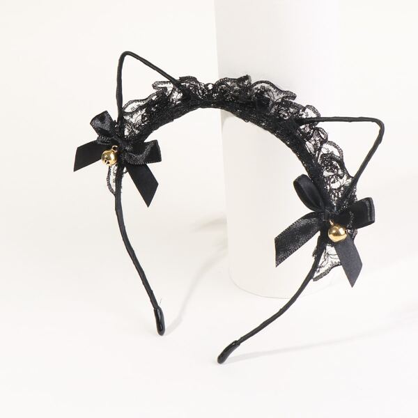 

Girls Lace Hair Hoop, Black