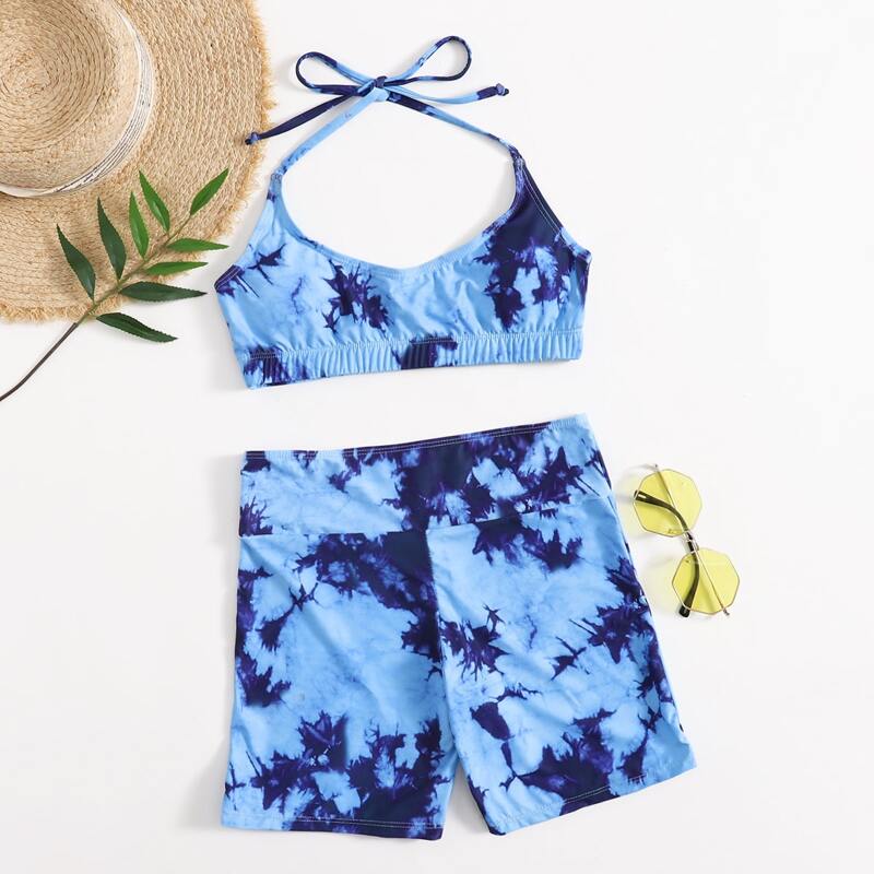

Tie Dye Bikini Swimsuit, Blue