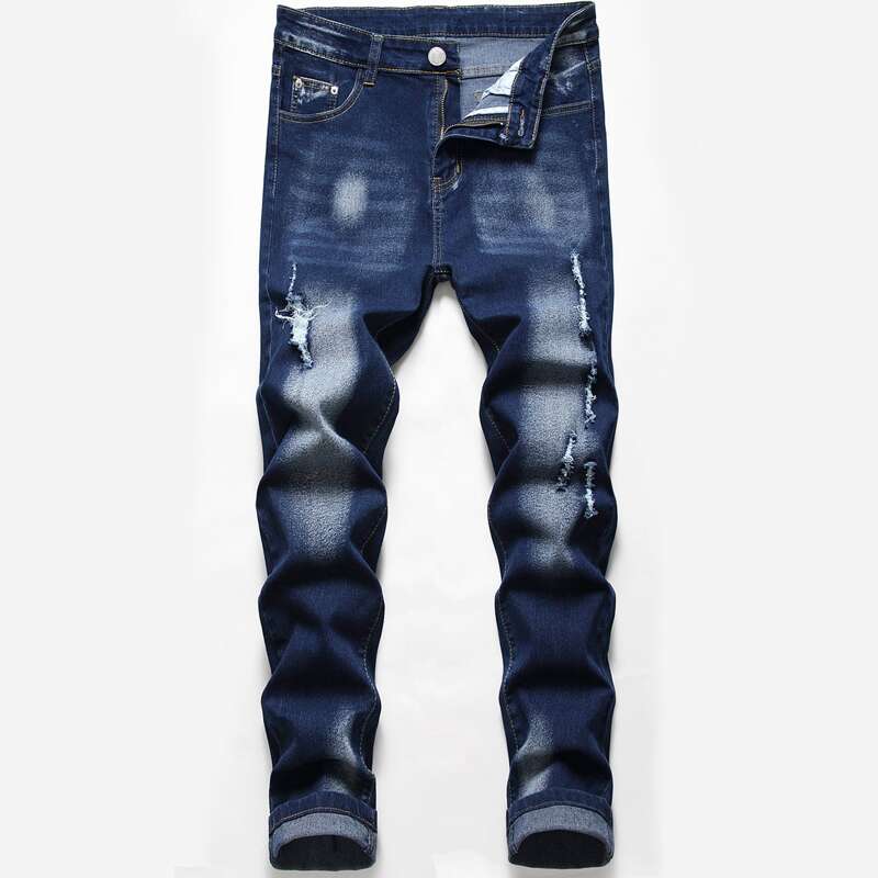 

Guys Ripped Skinny Jeans, Dark wash