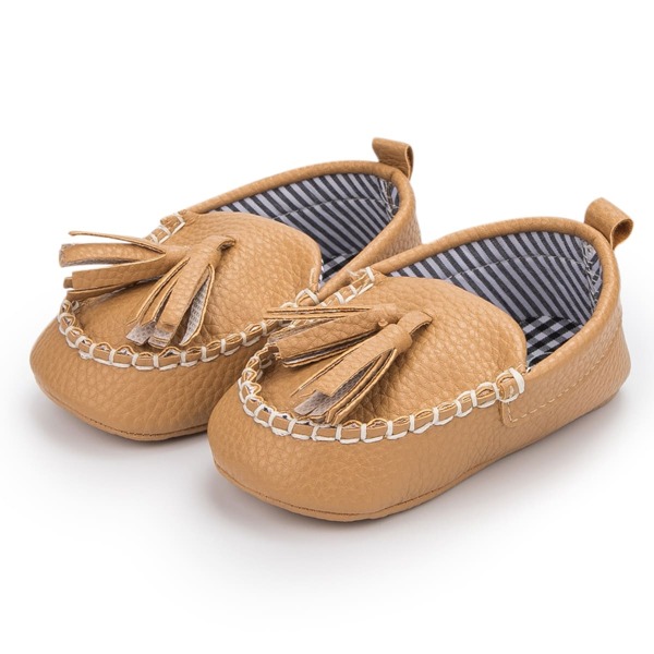 

Baby Boy Tassel Decor Flats, Khaki
