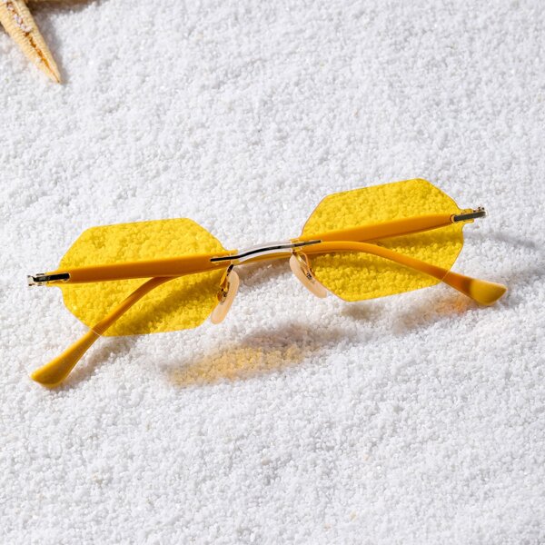 

Geo Frame Rimless Sunglasses