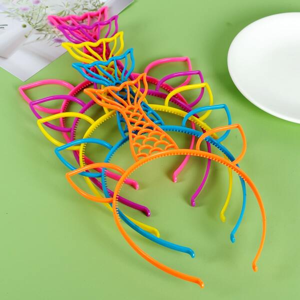 

5pcs Toddler Girls Fish Tail Hair Hoop, Multicolor