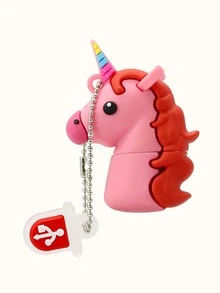 Memoria USB en forma de unicornio de dibujos animados - Rosa - Ver 3