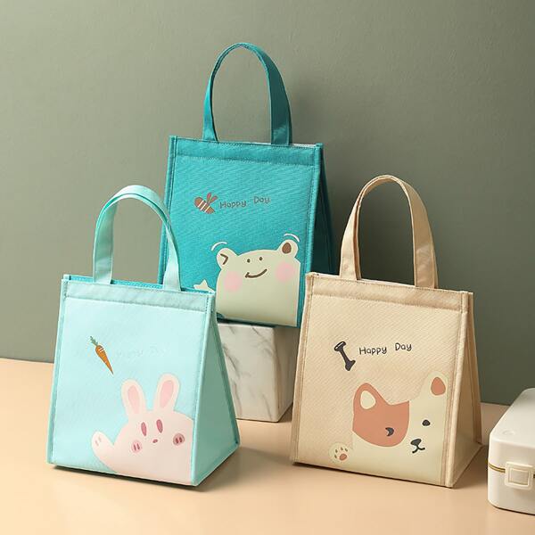 

1pc Cartoon Graphic Random Lunch Bag, Multicolor