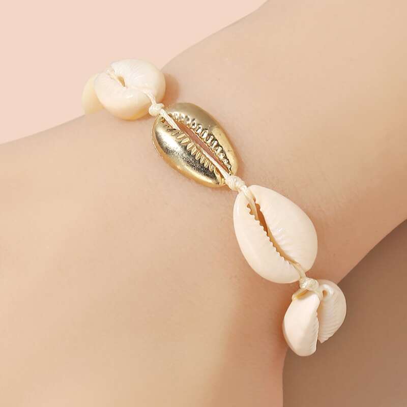 

1pc Shell Charm Bracelet, White
