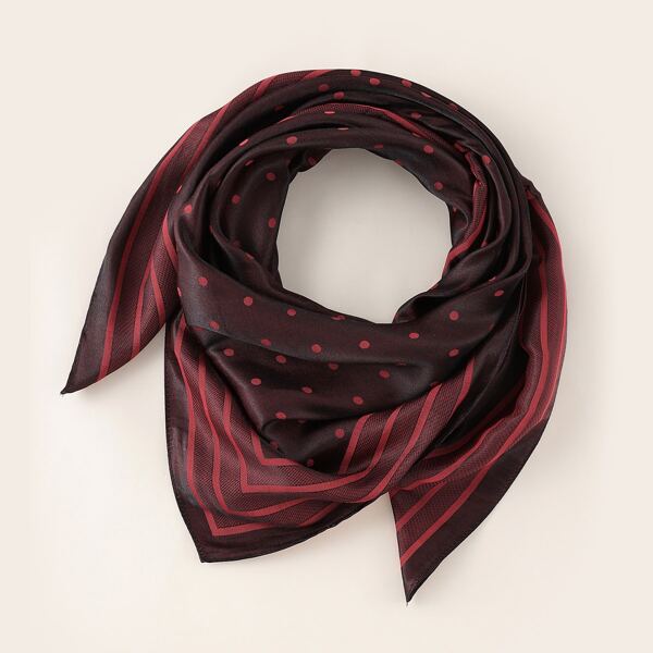 

Striped Pattern Bandana, Burgundy