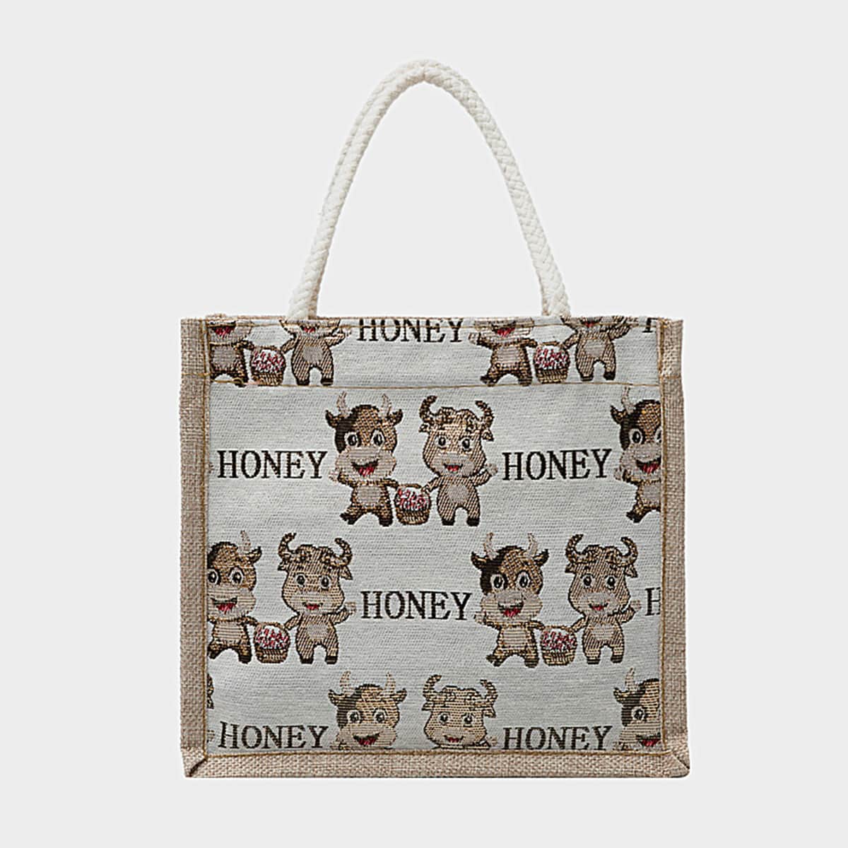 

Cartoon Cow Tote Bag, Multicolor