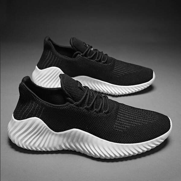 

Men Lace-up Front Sneakers, Black