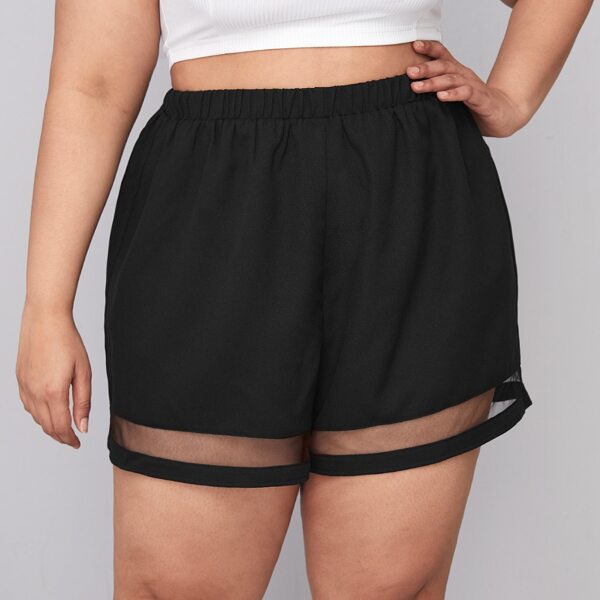

Plus Mesh Insert Shorts, Black