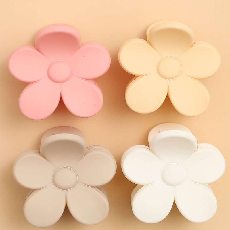 

4pcs Flower Design Hair Claw, Multicolor