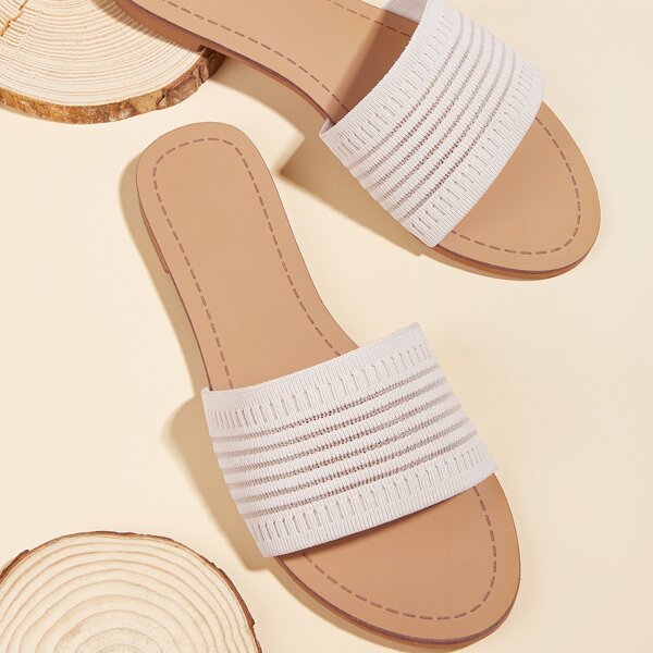 

Minimalist Slide Sandals, Beige