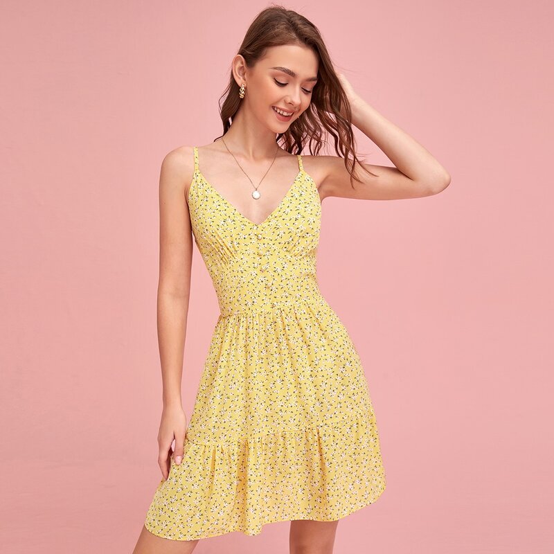 

Ditsy Floral Cami Dress, Yellow