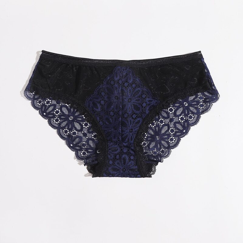 

Floral Lace Panty, Navy blue