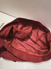 Corduroy Shoulder Bag - Burgundy - View 3