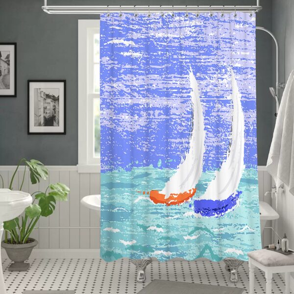

Oil Painting Pattern Shower Curtain, Multicolor