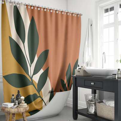 Leaf Print Shower Curtain