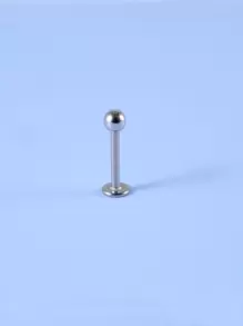 男士不銹鋼,極簡唇釘適用於龐克穿孔,A時尚身體鏈禮品適用於任何場合 - 銀色 - 查看 2