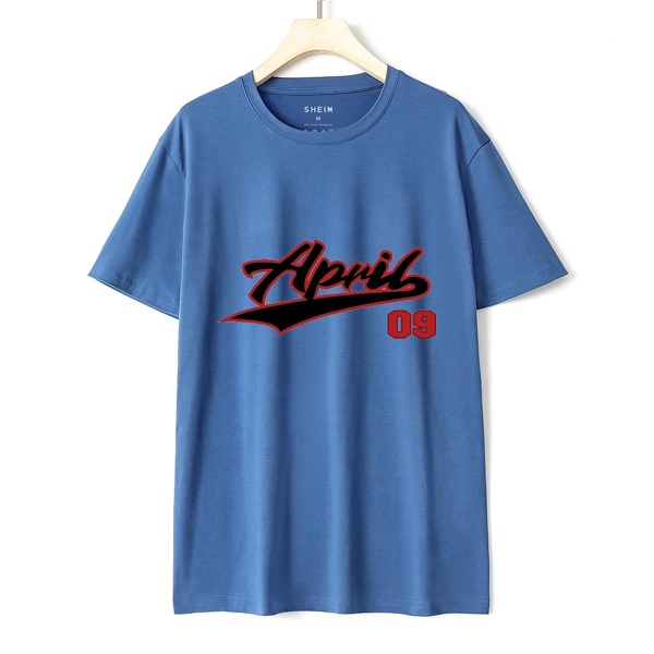 

Letter Graphic Short Sleeve Tee, Blue