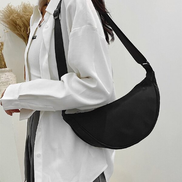 

Minimalist Hobo Bag, Black