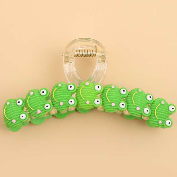 

Cartoon Frog Decor Hair Claw, Green