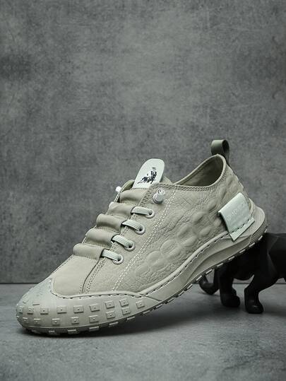 men croc embossed skate shoes