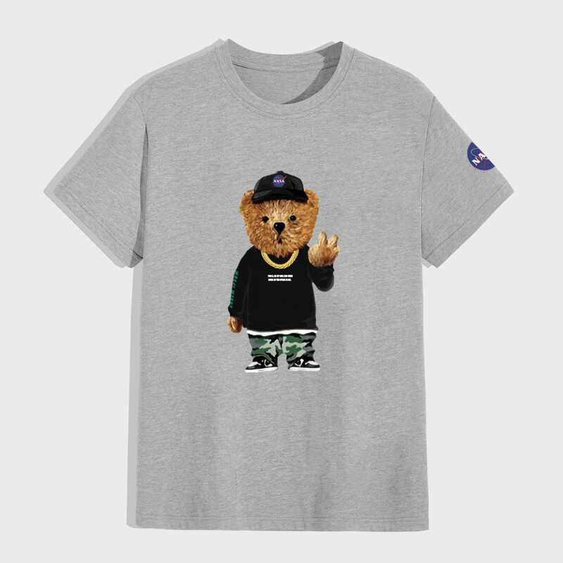 

Guys Letter Cartoon Graphic Tee, Grey